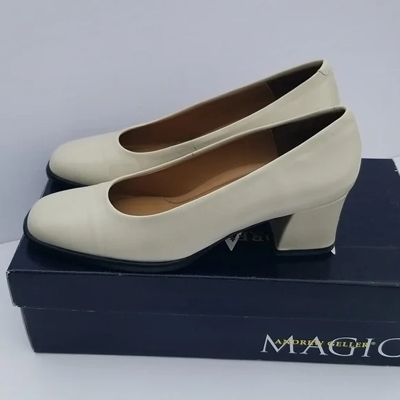 Andrew Geller Magic Women's Bliss Bone Pumps 6.5 M - Picture 3 of 8